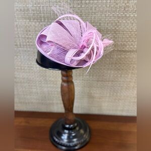 Chic Lavender Sinamay Pillbox Feather Clip Fascinator Kentucky Derby/Wedding